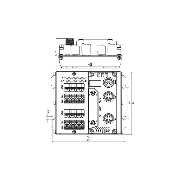 Modbus-RTU协议、IP20、16DI/DO 自适应配置、PNP、端子式、远程模块、009M13